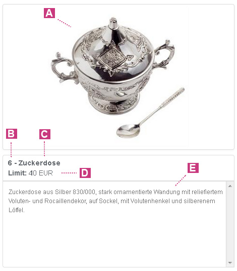 Abbildung des Objektdetails